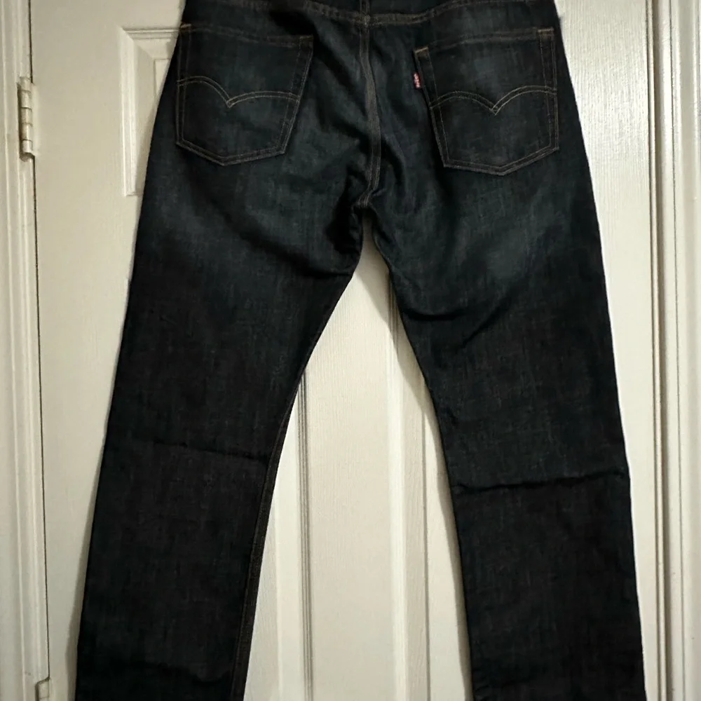 Men's Dark Blue Jeans - Picture 2 of 4